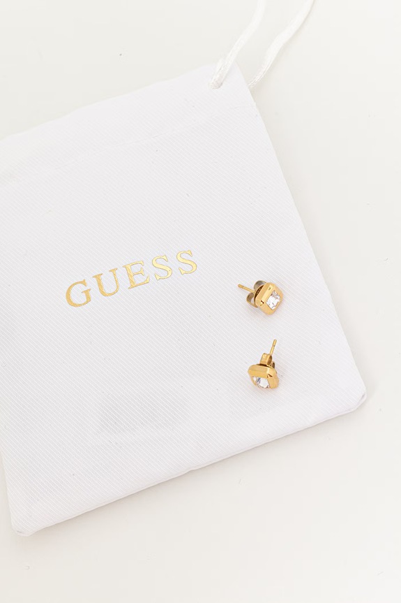 Doplnky Guess náušnice dámske z nehrdzavejúcej ocele ACE OF DIAMONDS JUBE06.180JW zlatá