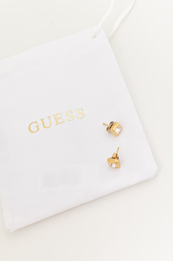 Doplnky Guess náušnice dámske z nehrdzavejúcej ocele ACE OF DIAMONDS JUBE06.180JW zlatá