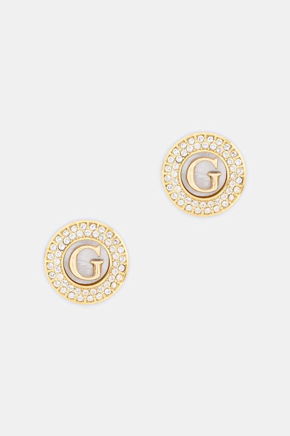 Guess kolczyki damskie ze stali nierdzewnej G TALISMAN złoty JUBE06.205JW