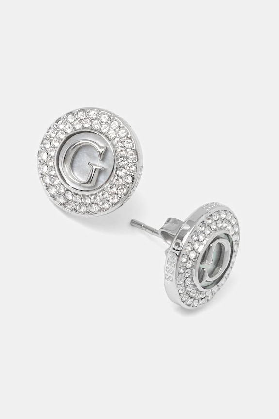 Doplnky Guess dámske nehrdzavejúce oceľové Náušnice G TALISMAN JUBE06.211JW strieborná