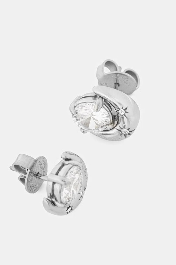 Guess kolczyki damskie ze stali nierdzewnej AURORA JUBE06.233JW srebrny SS26