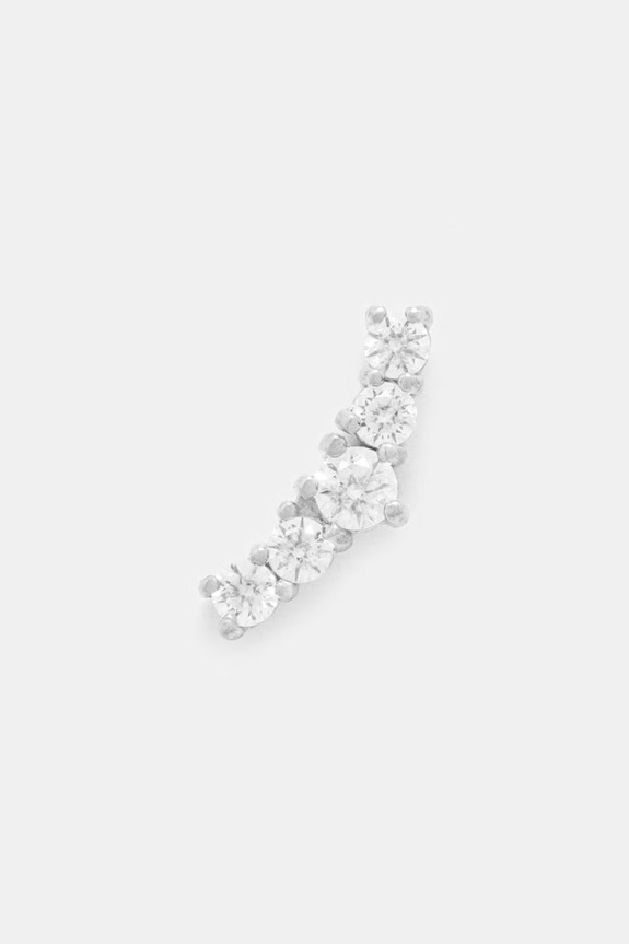 Guess σκουλαρίκι γυναικείο PIERCING STUDIO ασημί JUBE06.265JW