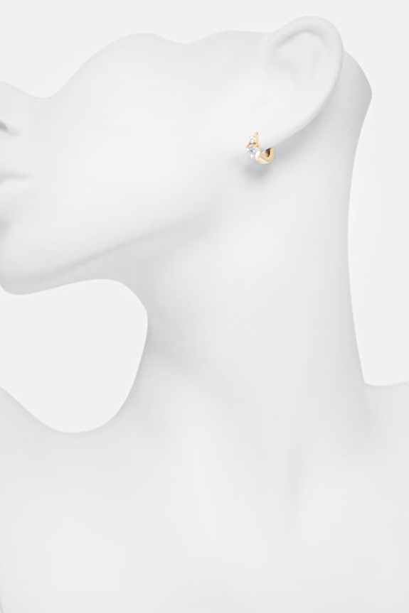 Guess kolczyki damskie ze stali nierdzewnej PIERCING STUDIO JUBE06.270JW złoty SS26
