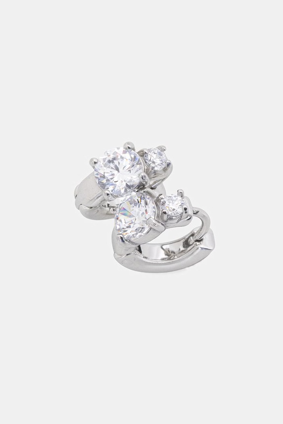 Doplnky Dámske náušnice z nehrdzavejúcej ocele Guess PIERCING STUDIO JUBE06.270JW strieborná