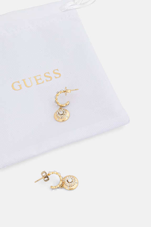 Akcesoria Guess kolczyki damskie ze stali nierdzewnej SPARKS JUBE06.284JW złoty