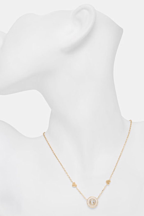 Accesorii Guess colier pentru femei, din oțel inoxidabil G TALISMAN JUBN06.201JW aur