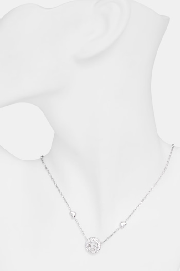 Guess naszyjnik damski ze stali nierdzewnej G TALISMAN srebrny JUBN06.207JW