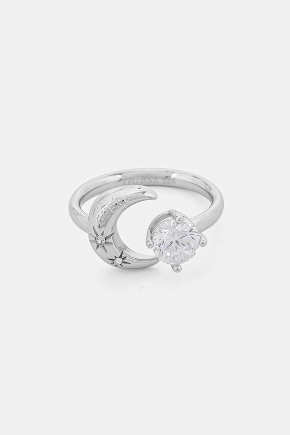 Guess AURORA női rozsdamentes acél gyűrű ezüst JUBR06.237JW