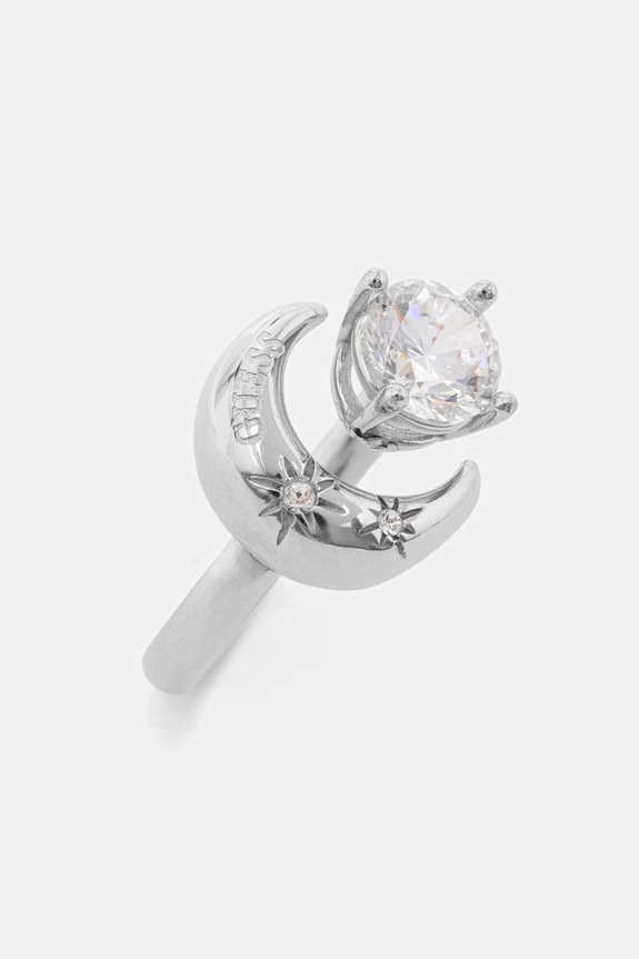 Guess AURORA női rozsdamentes acél gyűrű JUBR06.237JW ezüst SS26