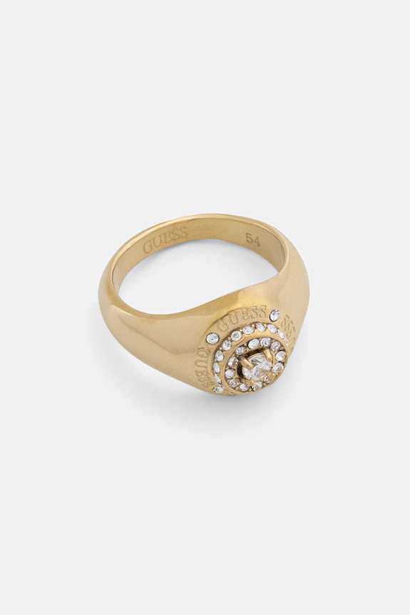 Guess prstýnek dámský z nerezové oceli SPARKS zlatá JUBR06.290JW