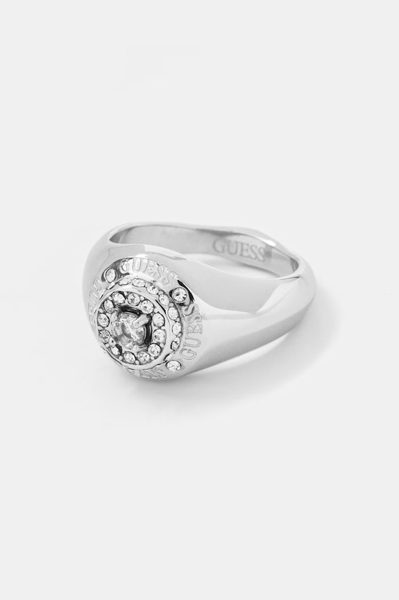 Guess dámsky prsteň z nehrdzavejúcej ocele SPARKS strieborná JUBR06.290JW
