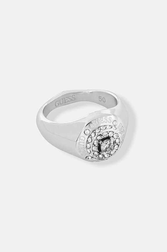 Guess dámsky prsteň z nehrdzavejúcej ocele SPARKS JUBR06.290JW strieborná SS26