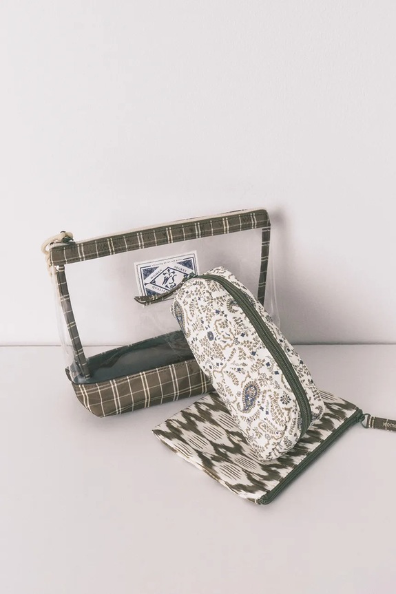 women'secret borsa da toilette pacco da 3 verde 4843018