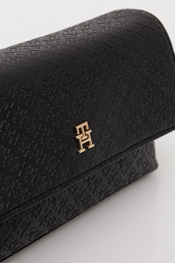 Accesorii Tommy Hilfiger săculeț pentru femei, cu imitație de piele AW0AW18602 negru