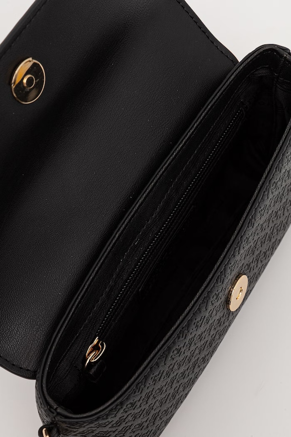 Tommy Hilfiger săculeț pentru femei, cu imitație de piele negru AW0AW18602