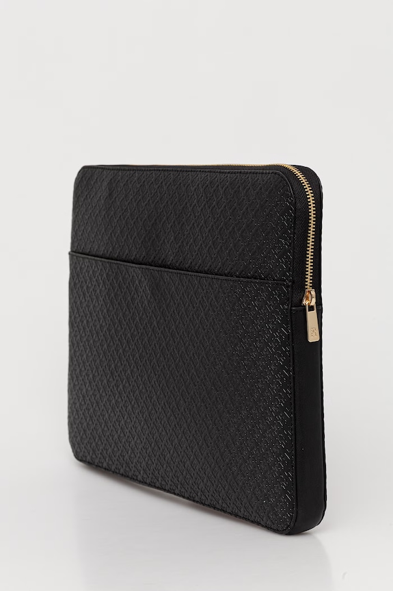 Tommy Hilfiger husă de laptop pentru femei, cu imitație de piele AW0AW18603 negru SS26