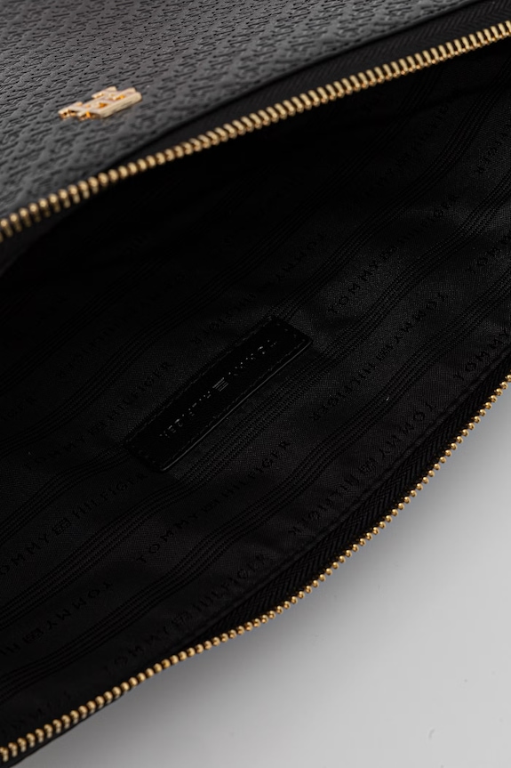 Tommy Hilfiger husă de laptop pentru femei, cu imitație de piele negru AW0AW18603