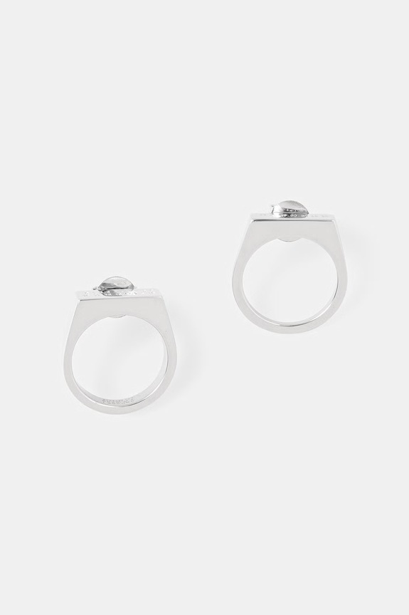 Сережки MM6 Maison Margiela SM6VG0102.P8859.951 срібний SS26