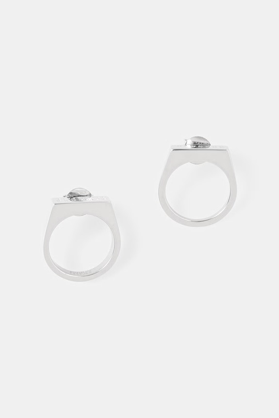 Сережки MM6 Maison Margiela SM6VG0102.P8859.951 срібний SS26