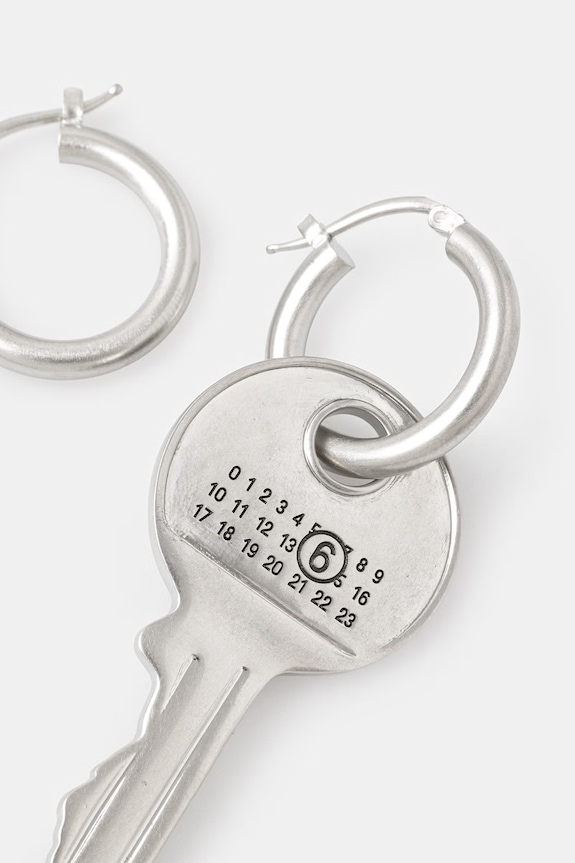 Сережки MM6 Maison Margiela SM6VG0111.P7105.952 срібний SS26
