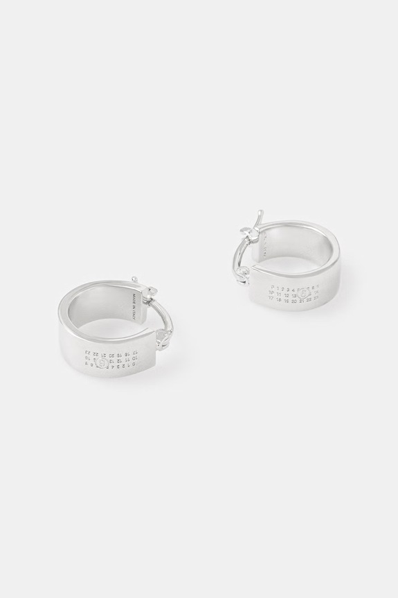 MM6 Maison Margiela kolczyki SM7VG0102.SV0310.951 srebrny SS26