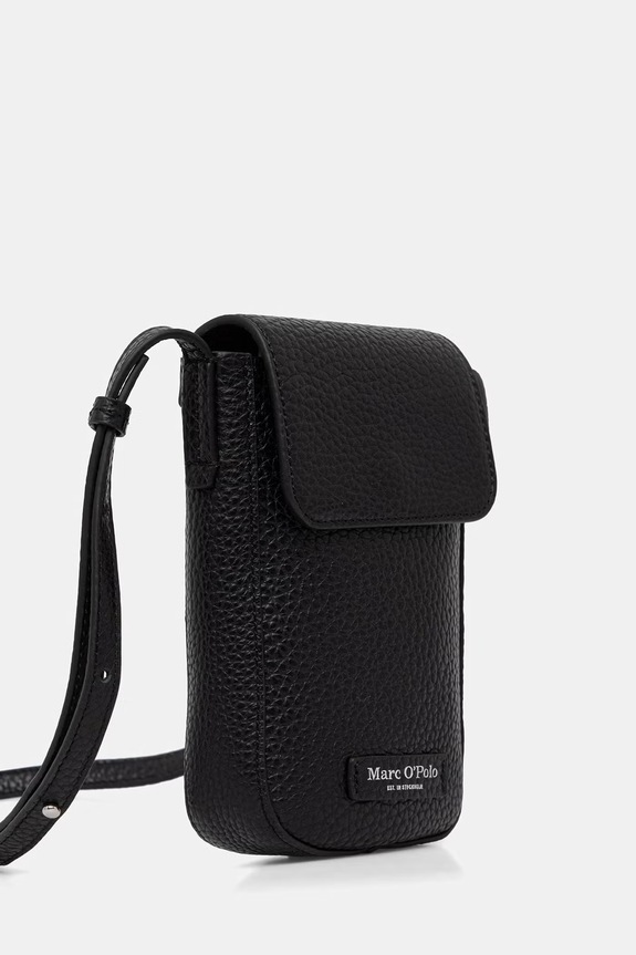 Marc O'Polo husă pentru telefon pentru femei, din piele 5000010962 negru SS26