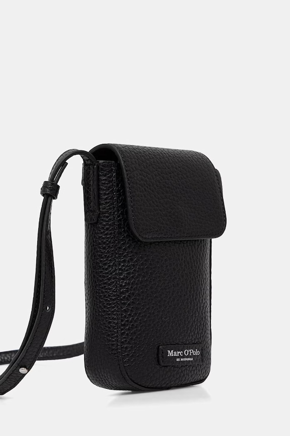 Marc O'Polo husă pentru telefon pentru femei, din piele 5000010962 negru SS26