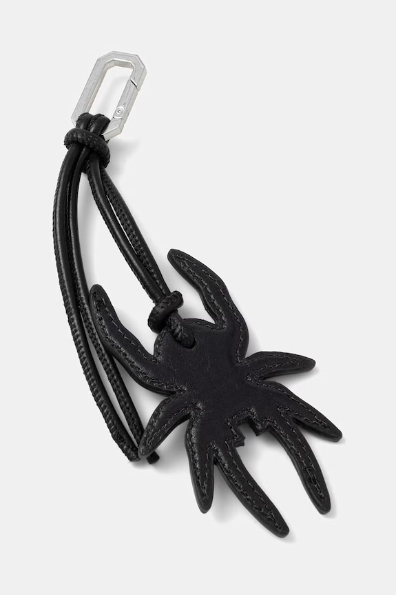 Kožni privjesak AllSaints SPIDER crna W124XE