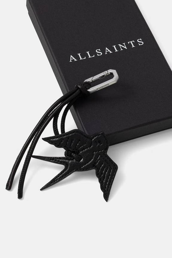 Dodaci Kožni privjesak AllSaints SWALLOW W127XE crna
