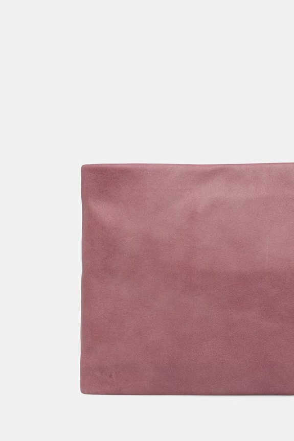 Akcesoria AllSaints kopertówka damska skórzana BETTINA W216XE różowy