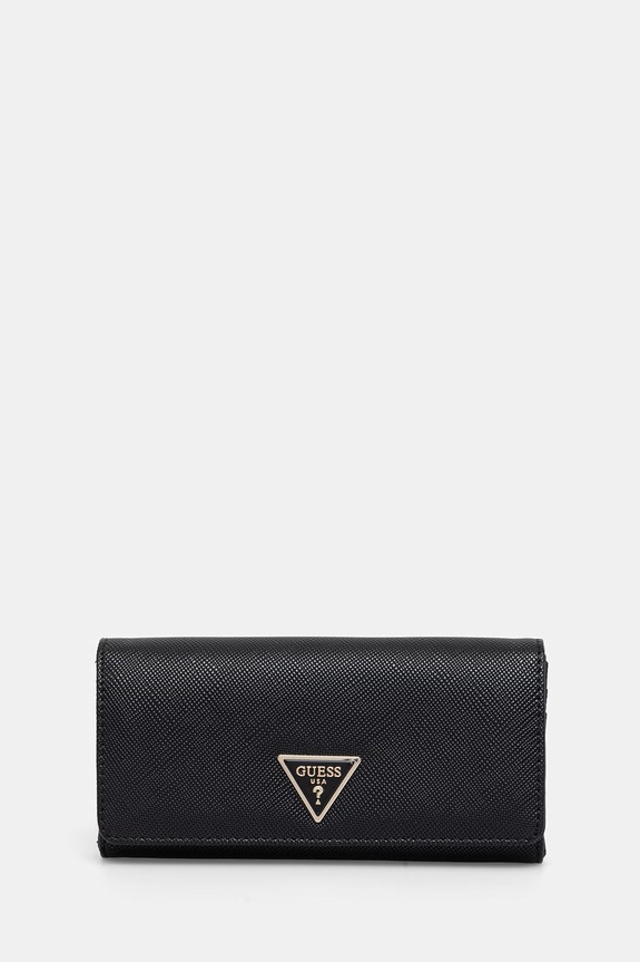 Guess Peňaženka dámska z imitácie kože LAUREL čierna SWZG74.59155