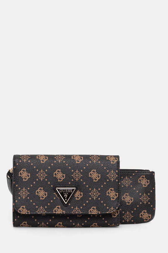 Guess carcasă pentru femei, cu imitație de piele SILIA maro TWGP98.90160