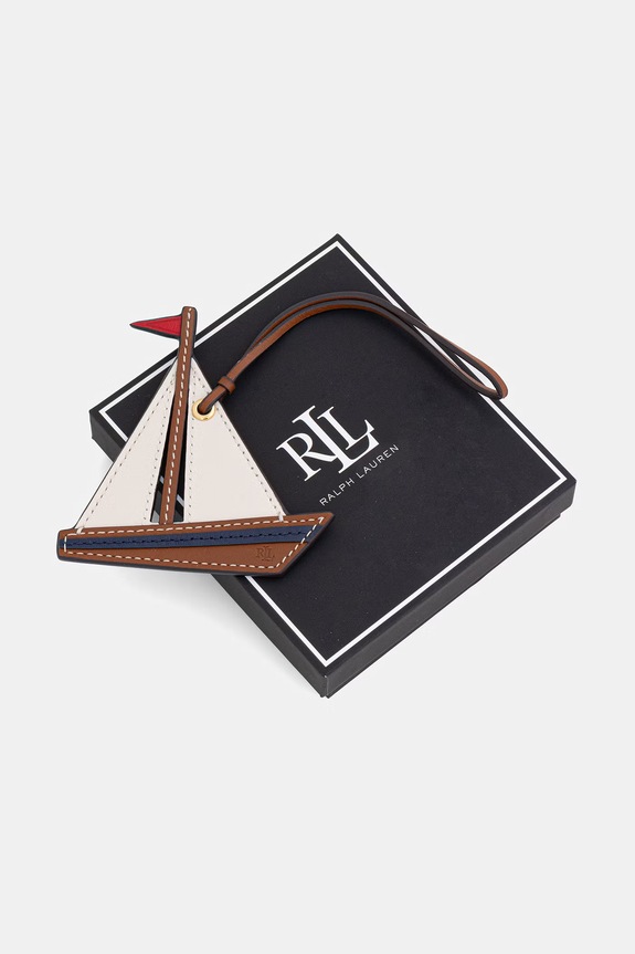 Akcesoria Lauren Ralph Lauren brelok damski skórzany 432P09310 brązowy