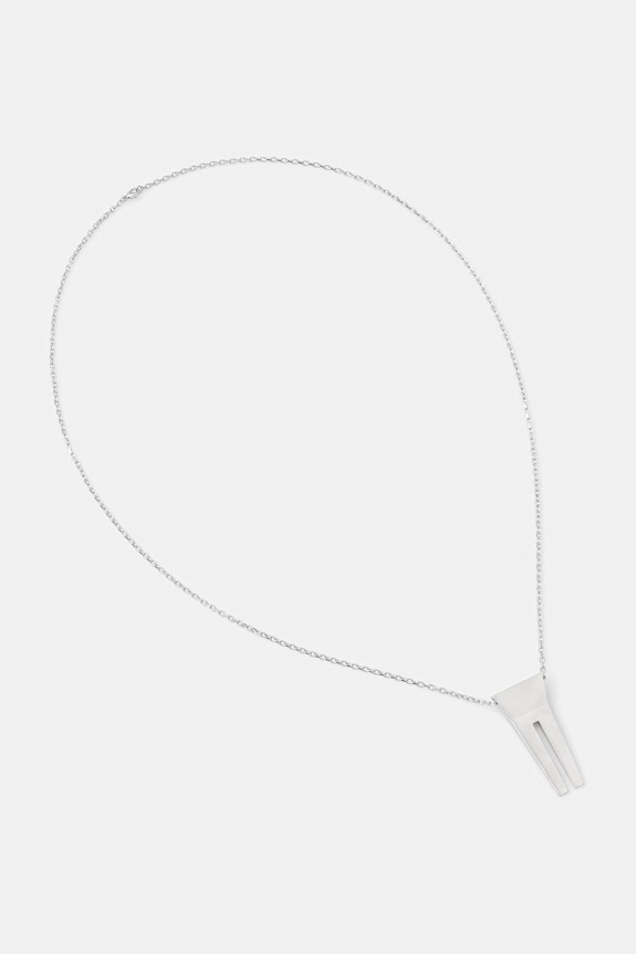 Rick Owens DRKSHDW Open Trunk naszyjnik męski srebrny RJ0000024.MMT