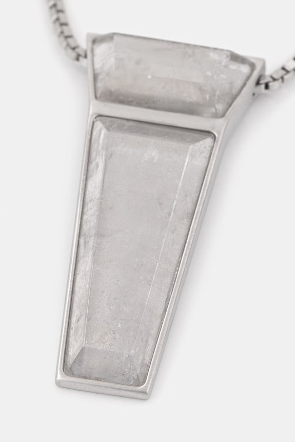 Ogrlica Rick Owens DRKSHDW Crystal Trunk RJ0000027.MMTES2 srebrna SS26