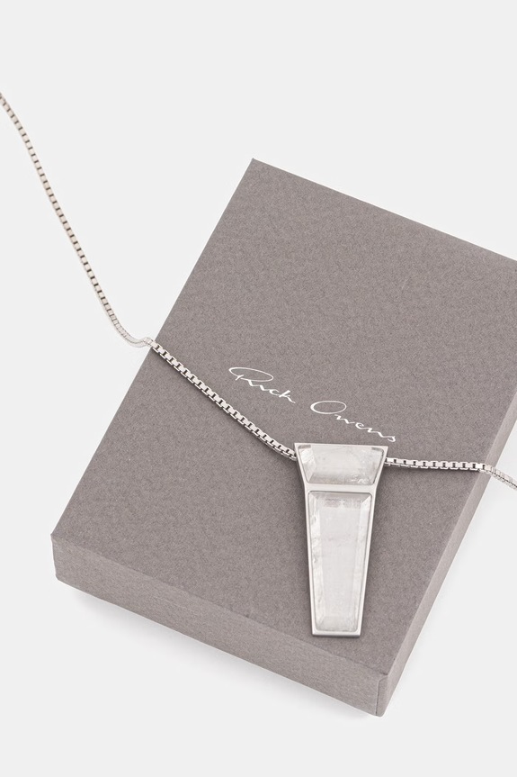Ogrlica Rick Owens DRKSHDW Crystal Trunk srebrna RJ0000027.MMTES2