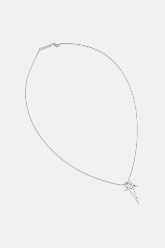 Rick Owens DRKSHDW necklace Pentagram silver RJ0000066.MMT
