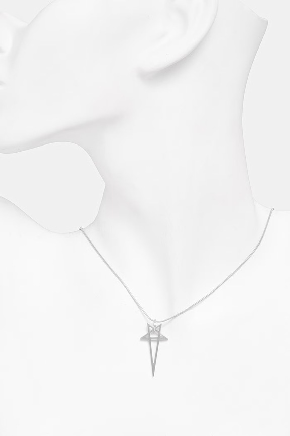Accessories Rick Owens DRKSHDW necklace Pentagram RJ0000066.MMT silver
