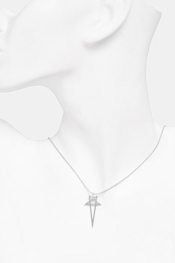 Accessories Rick Owens DRKSHDW necklace Pentagram RJ0000066.MMT silver