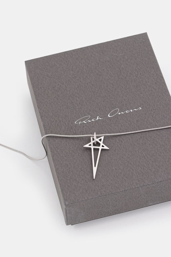Rick Owens DRKSHDW necklace Pentagram silver RJ0000066.MMT