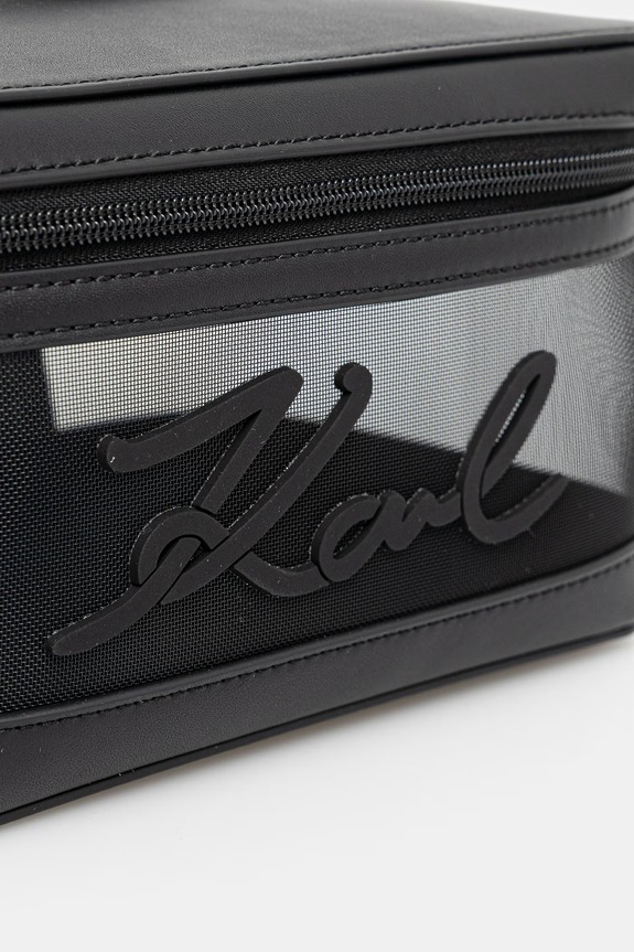 Doplnky Karl Lagerfeld dámska kozmetická taška K/SIGNATURE B2W46077 čierna
