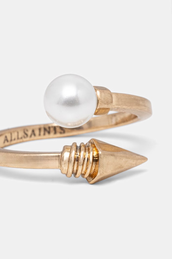 AllSaints pierścionek damski metalowy 37568577BRS126 złoty SS26