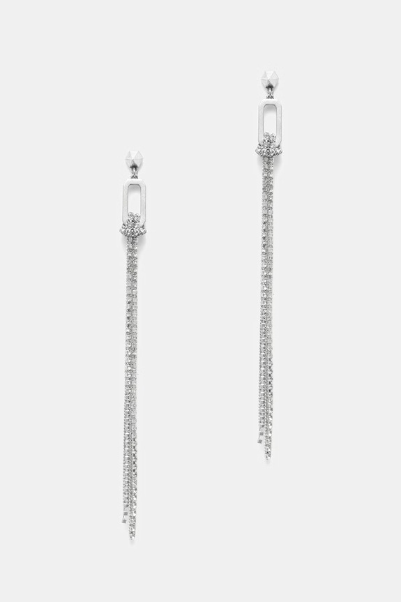 AllSaints kolczyki damskie metalowe srebrny 37568831SLV041