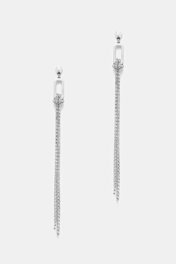 AllSaints kolczyki damskie metalowe srebrny 37568831SLV041