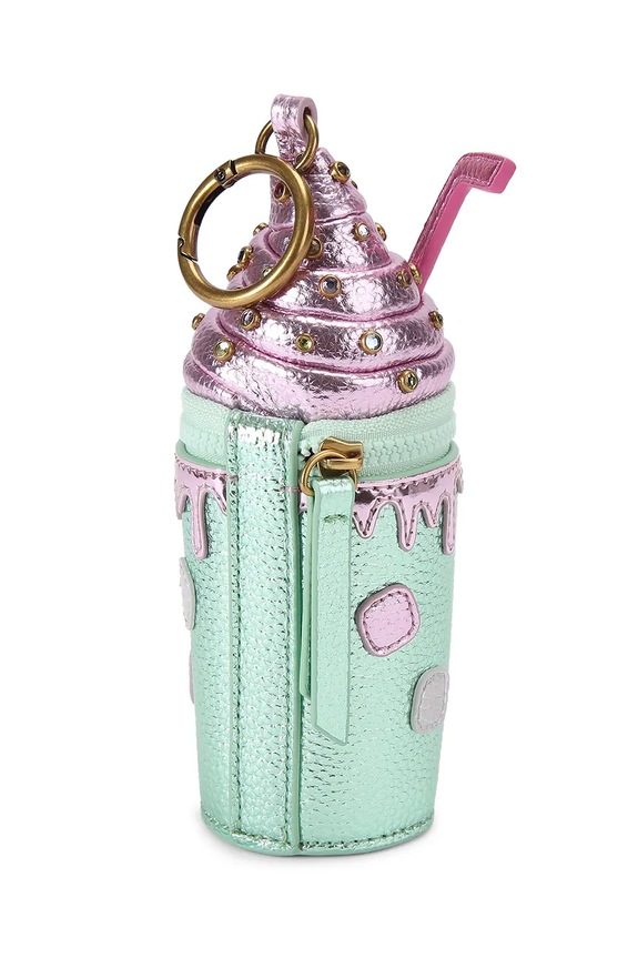 Kurt Geiger London prívesok dámsky kožený Coffee Cup Charm 5574979979 zelená SS26
