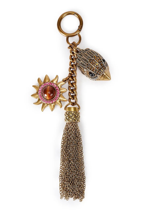 Kurt Geiger London dámsky prívesok Eagle Tassel Mix Keyring zlatá 5602461999