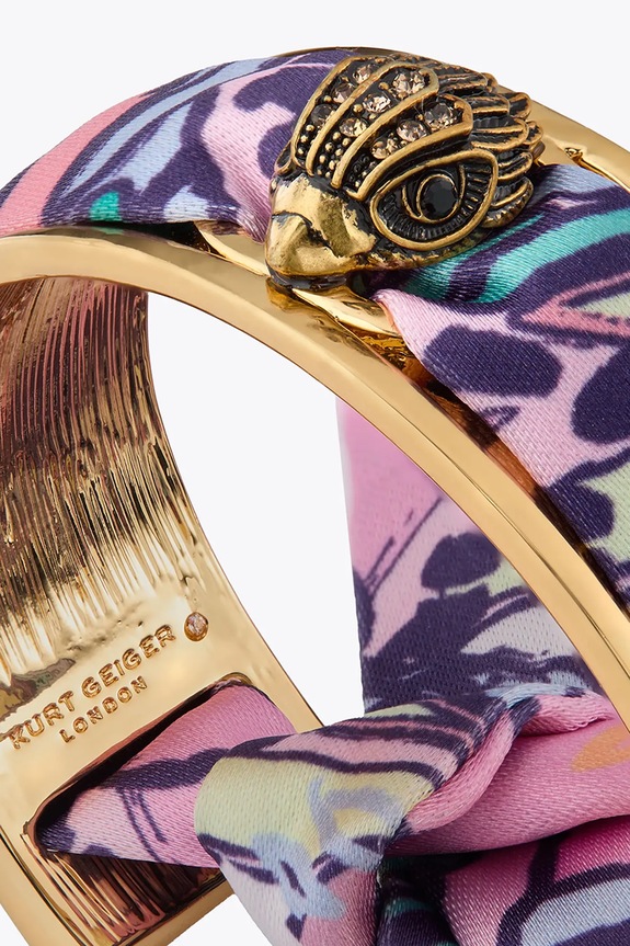 Kurt Geiger London bransoletka damska metalowa z cyrkonią 5624253429 różowy SS26