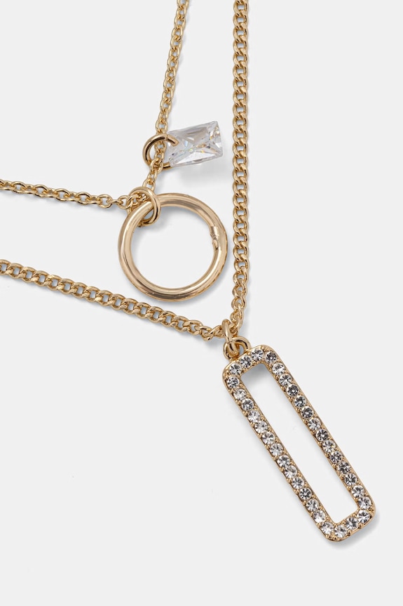 DKNY Κολιέ με κρεμαστό γυναικείο μεταλλικό 04N00347 χρυσαφί SS26