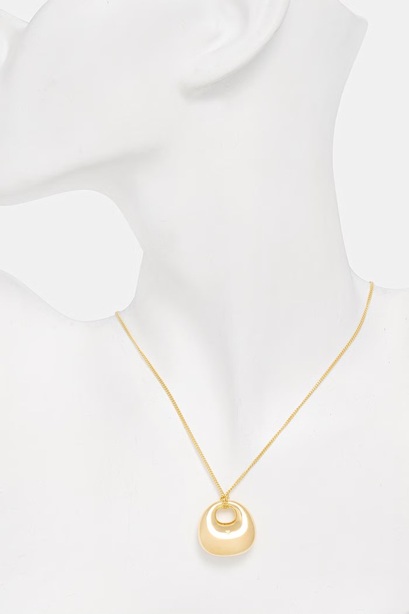Accesorii Tom Wood Bao colier cu pandantiv din argint placat cu aur pentru femei 101301 aur