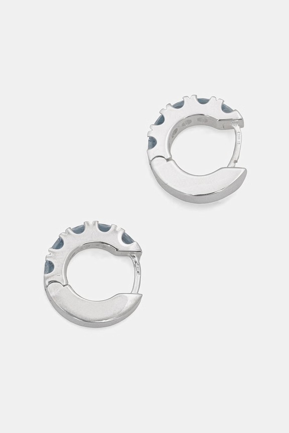 HATTON LABS FACET HOOP EARRINGS cercei argint HL.W4.642.08.O/S argintiu SS26